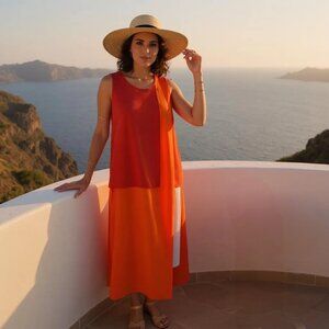 Hermes NWT Luxurious Moroccan Silk "Set Of Panels" Dress EU 36 France